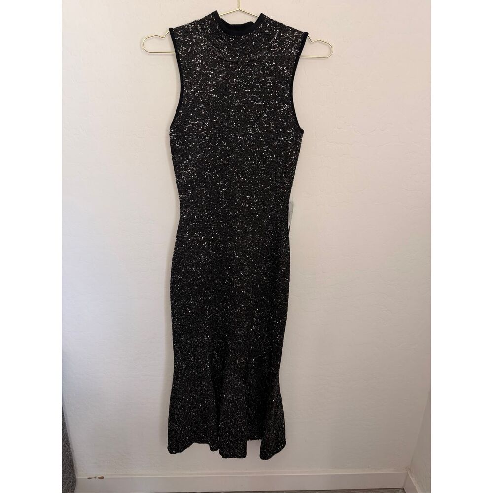 Avec Les Filles Sequin Sleeveless Party Cocktail Dress Size M NWT